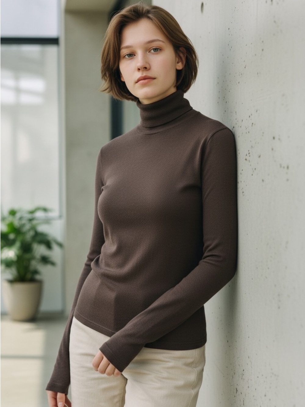 EUC GAP Chocolate Brown Turtleneck Sweater